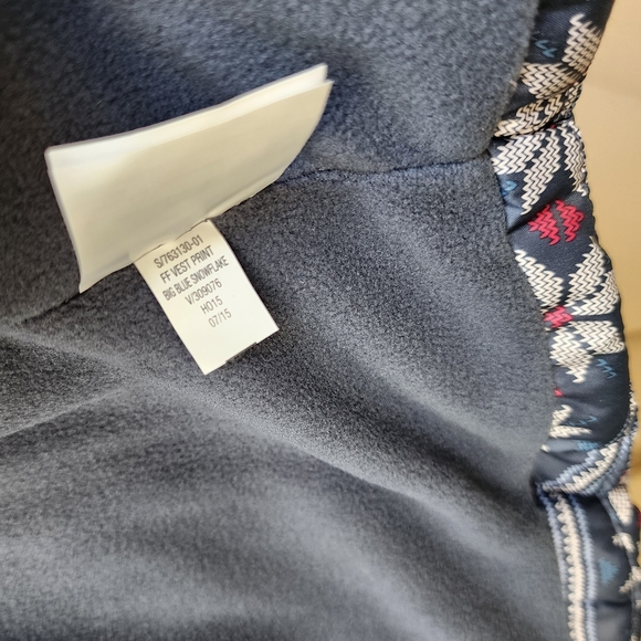 Old Navy Girls M(8) Vest Fair Isle Zip Frost Free Pockets Quilted Fleece-Lined - Picture 14 of 16